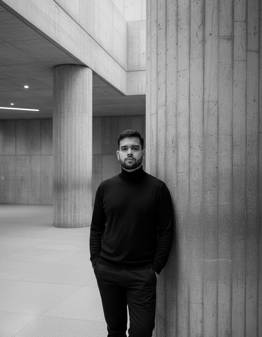 Retrato do arquiteto Thiago Ferreira do Studio Syna